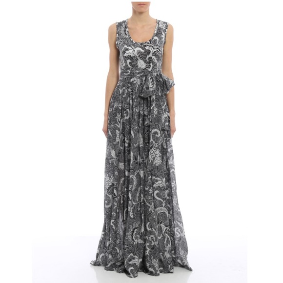 Diane Von Furstenberg Dresses & Skirts - DVF Black and white printed maxi dress